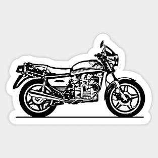 CX500 Motorcycle Sketch Art Sticker